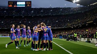 مسابقه فوتبال زنان میان بارسلونا و رئال مادرید