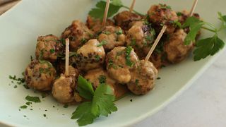 A Christmas ham and meastballs is a festive tradition in Sweden.