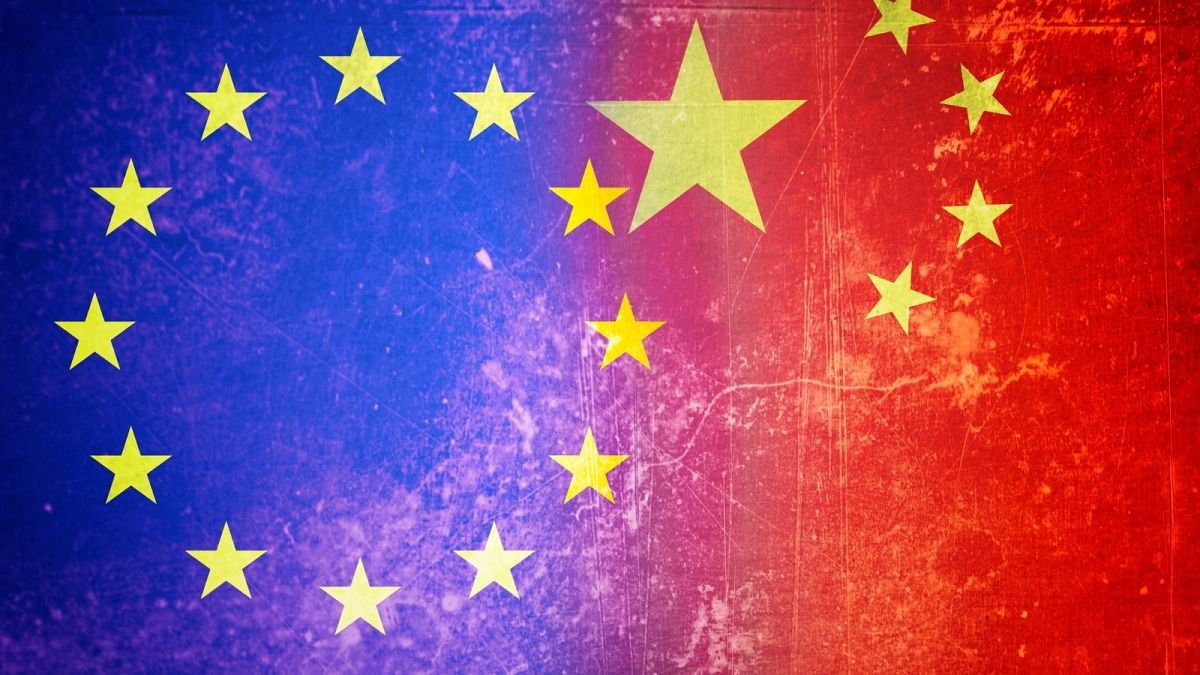 پرچم ترکیبی چین و اتحادیه اروپا