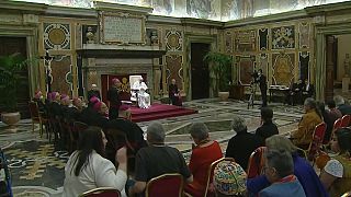 un momento dell'incontro in Vaticano