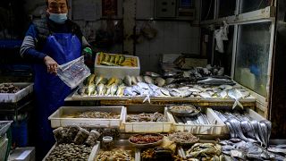 سوق بيع الأسماك في الصين.