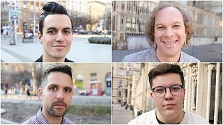 Sie sind Teil der LGBT-Community in Ungarn: Ákos Modolo, Mónika Magasházi, Márió Dányi-Nagy, Emmett Hegedűs 