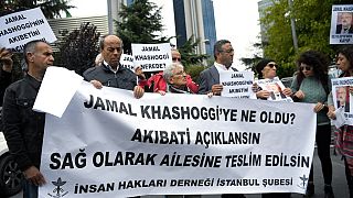 Demonstranten fordern Aufklärung über den Mord an Jamal Khashoggi (Archivbild von 2018).