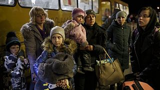 Auf der Flucht aus Mariupol in der Ukraine