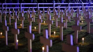 Акция памяти на мемориале убитых в Фолклендской войне в Буэнос-Айресе 2 апреля 2022