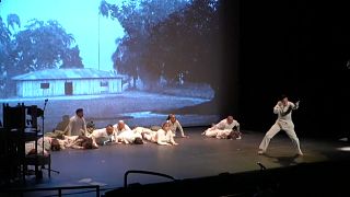 "Victus", una obra de teatro de la compañia Casa E Borrero, 1/4/2022, Bogotá, Colombia