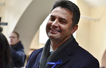 El candidato de la coalición Unidos por Hungría Peter Marky Zay