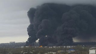 Nach dem russsichen Luftangriff auf eine Ölanlage i Odessa, 3.4.2022
