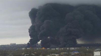 Nach dem russsichen Luftangriff auf eine Ölanlage i Odessa, 3.4.2022
