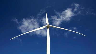  A wind turbine is seen in Ulcinj, Montenegro.