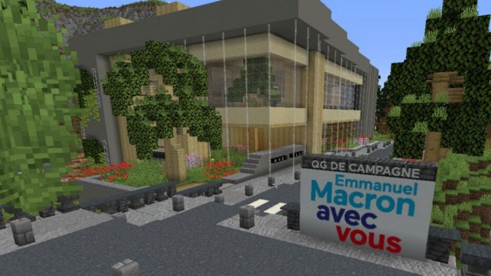 Macron dans Minecraft l’un des jeux vidéo les plus populaires pour continuer sa campagne
