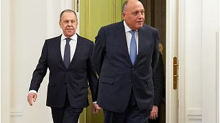 وزير الخارجية الروسي سيرغي لافروف ووزير الخارجية المصري سامح شكري