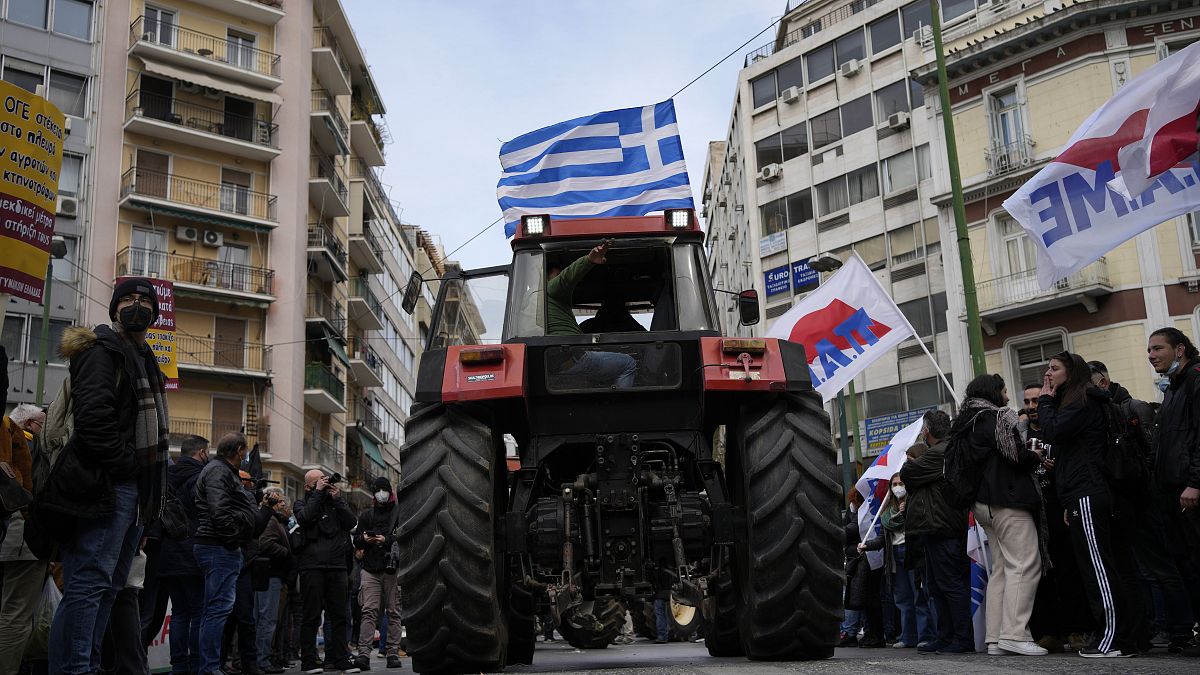 Görög gazdálkodók tiltakoznak a magas termelési költségek miatt március 18-án