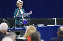 La présidente de la Commission européenne devant le Parlement européen