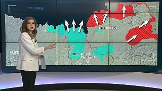 Журналист Euronews Саша Вакулина комментирует карту военных действий на Украине