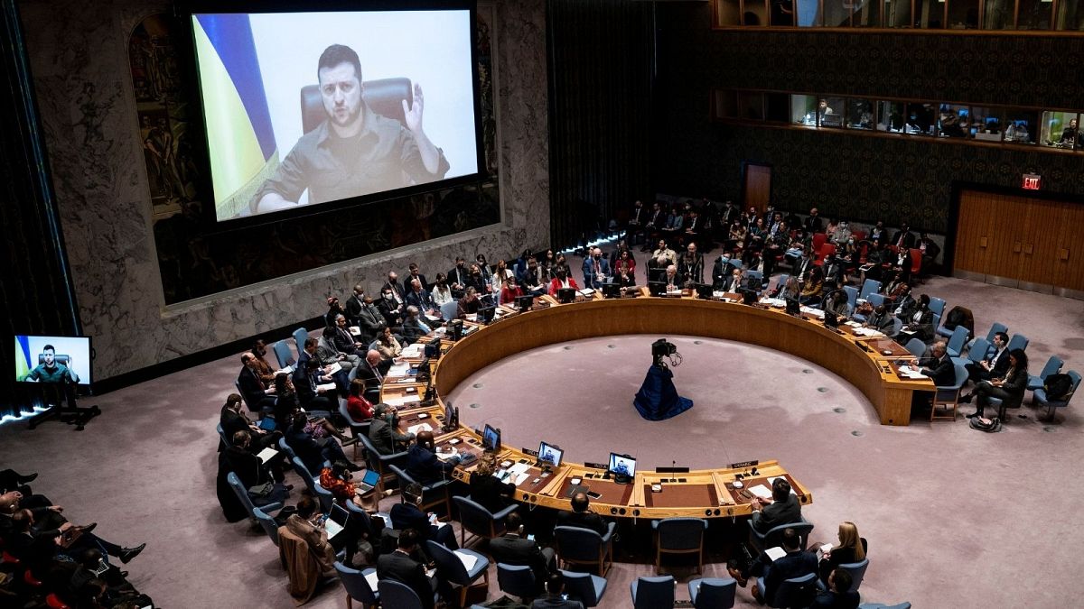 رئیس جمهوری اوکراین در جلسه شورای امنیت 