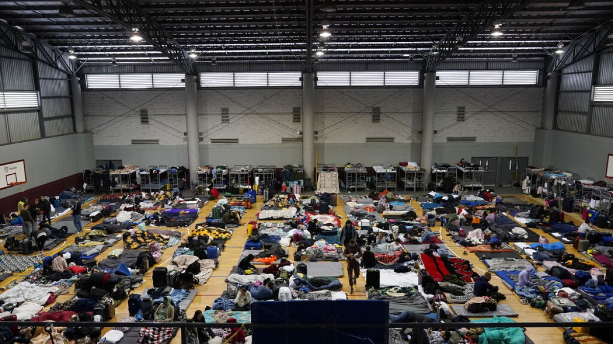 Tijuana colocou vários abrigos temporários à disposição dos refugiados ucranianos