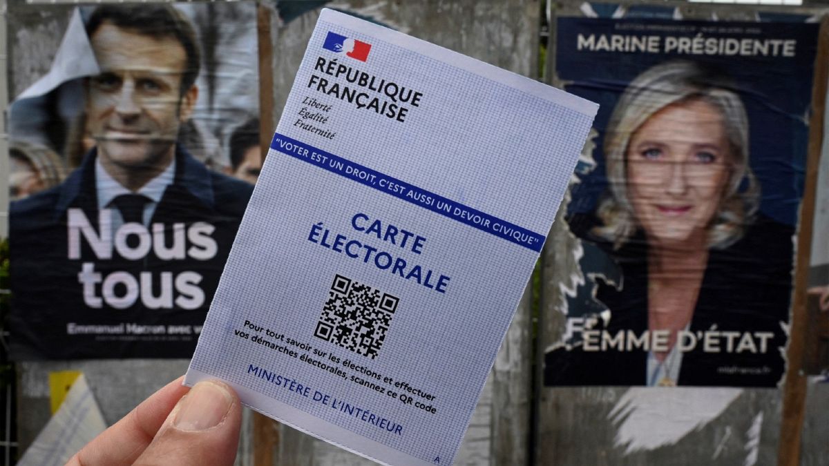 Incumbent Emmanuel Macron faces a run-off election against Marine Le Pen on Sunday. 