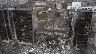 Lerombolt lakóépület a Kijev melletti Borogyankában