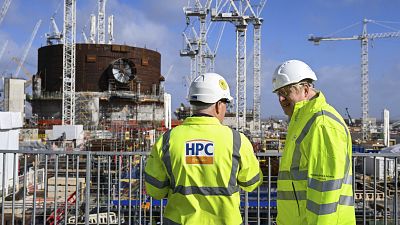 Britain's Prime Minister Boris Johnson during a visit to Hinkley Point C nuclear power station construction site in Somerset. Britain's Prime Minister Boris Johnson during a visit to Hinkley Point C nuclear power station construction site in Somerset.