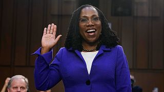 Ketanji Brown Jackson is sworn in for her confirmation hearing before the Senate Judiciary Committee March 21, 2022.