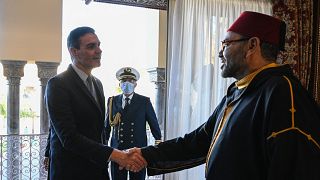Spain's Sanchez visits Morocco, ending a year-long diplomatic crisis