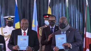 DR Congo signs the East African Community treaty, officially joining the block