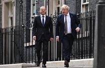 Scholz und Johnson in der Downing Street, 8.4.2022 in London