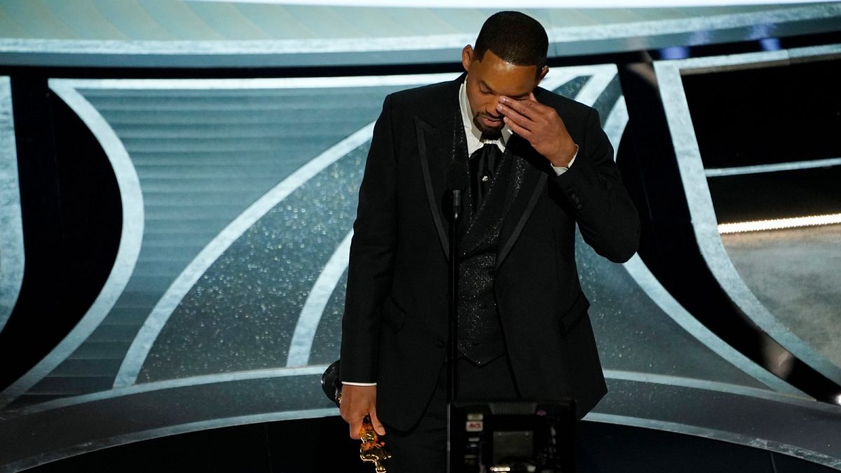Will Smith bei der Oscar-Verleihung, die ihm den Preis als bester Hauptdarsteller bescherte