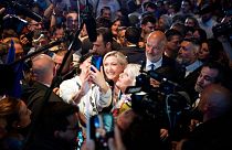 Marine Le Pen, Perpignan'da seçim kampanyası sırasında