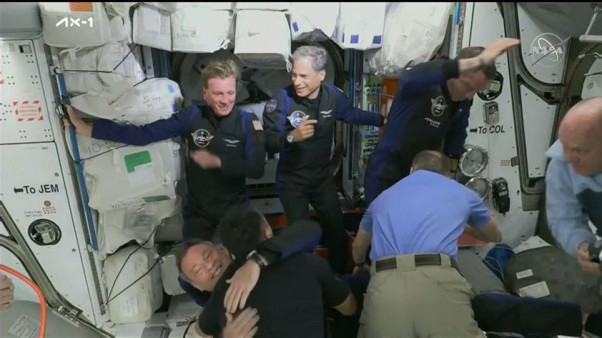 Three paying passengers arrive at International Space Station, Saturday 9 April 2022