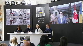 Ursula von der Leyen Varsóban a Stand up for Ukraine jótékonysági kezdeményezésen