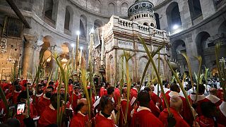 Christians in Jerusalem celebrate Palm Sunday