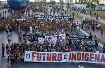 Protesto indígena pelas terras nativas ja dura há vários dias em Brasília