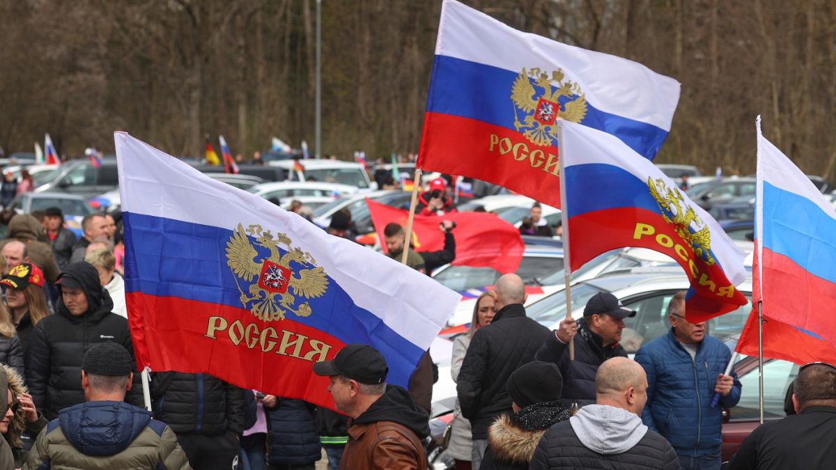 Kaufbeuren kentinde Rus asıllı vatandaşların eylemi