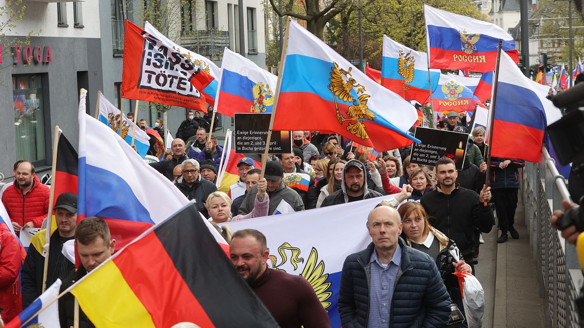 تظاهرات روس‌‌زبان‌ها در چند شهر آلمان