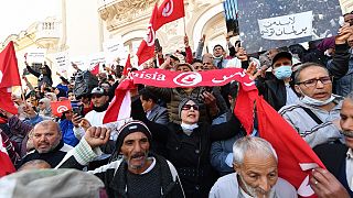 Tunisian protesters take to the streets to denounce president Kais Saied's 'one-man rule'