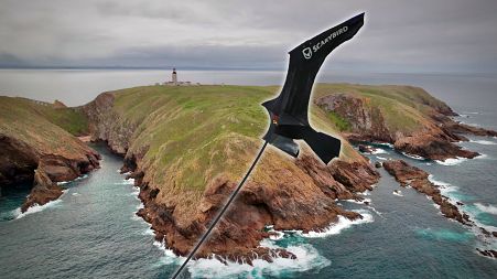 Illustration: the "Scarybird" device keeps seabirds safe at the Berlengas archipelago, Portugal