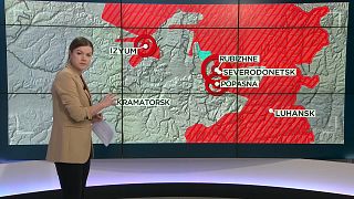 Euronews-Reporterin Oleksandra Vakulina erklärt den aktuellen Verlauf der Front im Osten und Süden der Ukraine.