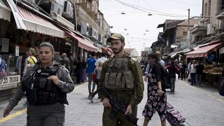عناصر من الشرطة الإسرائيلية في مدينة القدس.