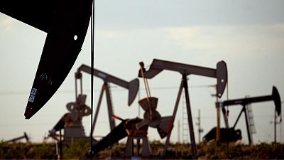 Pumpjacks work in a field near Lovington, N.M. April 24, 2015. Pumpjacks work in a field near Lovington, N.M. April 24, 2015.