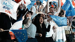 Seguidores del presidente francés, Emmanuel Macron
