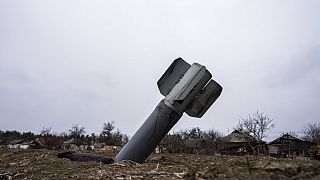 Rakete in der Nähe von Dnipro in der Ukraine