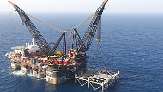 صورة من الارشيف- منصة نفطية في حقل ليفياثان للغاز الطبيعي، في البحر الأبيض المتوسط قبالة الساحل الإسرائيلي.