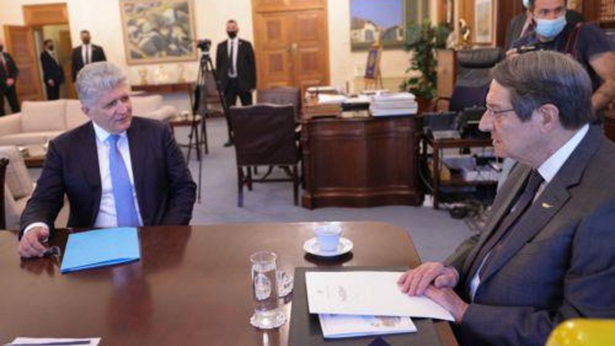 Ο πρόεδρος της Κύπρου Νίκος Αναστασιάδης συναντά  τον Αναπληρωτή Βοηθό Γενικό Γραμματέα του ΟΗΕ για την Ευρώπη, την Ασία και την Αμερική Μιροσλάβ Γιέτζια