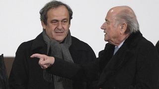 Michel Platini (L) and Sepp Blatter (R) were charged by Swiss prosecutors in November.