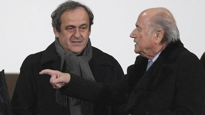 Michel Platini (L) and Sepp Blatter (R) were charged by Swiss prosecutors in November.