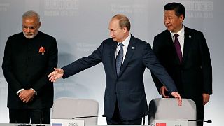 عکس آرشیوی از رهبران هند، چین و روسیه