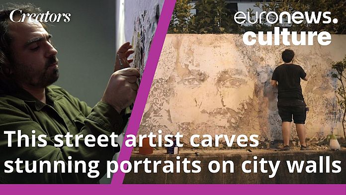Street art made with explosives and chisels: Meet Vhils, Portugal’s ‘urban archaeologist'