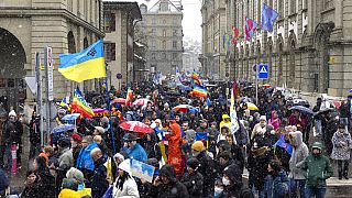Διαδήλωση υπέρ της Ουκρανίας στη Βέρνη